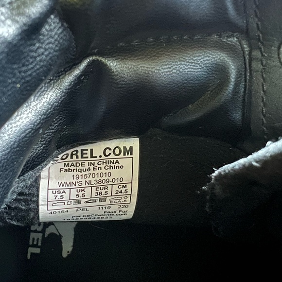 Sorel Black Mini Winter Boots 7.5 - Picture 5 of 5